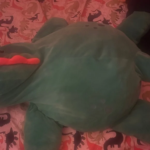 Green Dinosaur Plush pillow - Picture 2 of 3